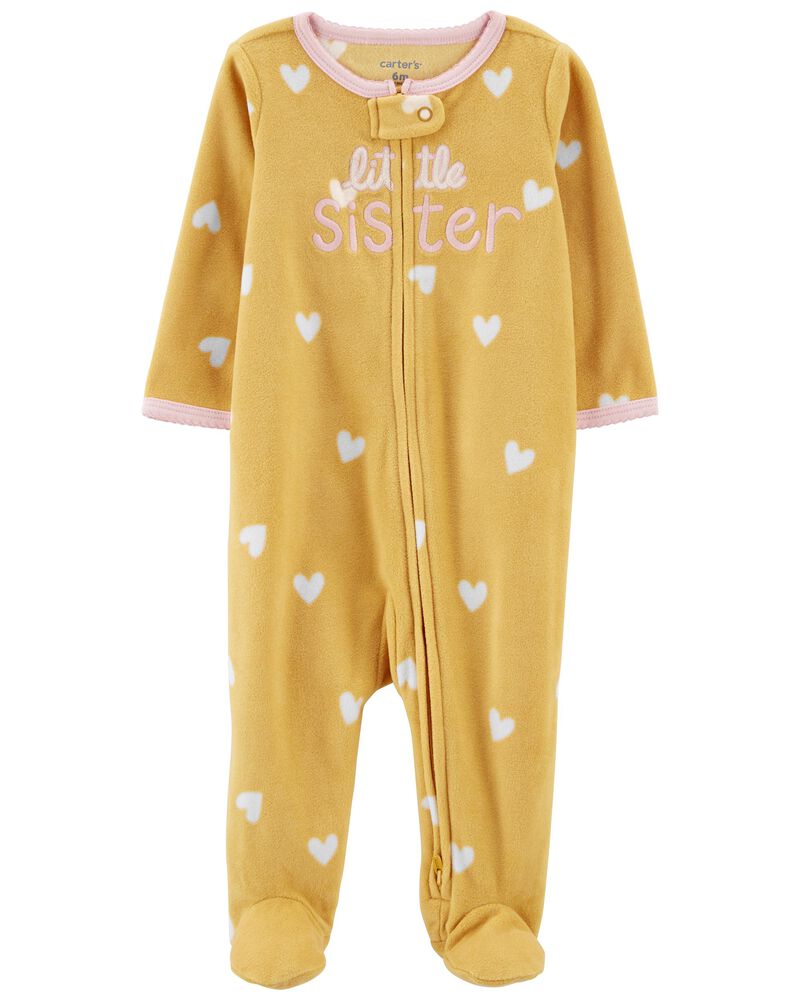 Carter's Little Sister 2-Way Zip Fleece Sleep & Play