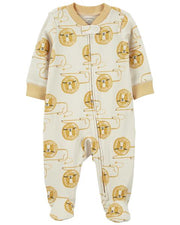 Carter's Lion 2-Way Zip Cotton Blend Sleep & Play