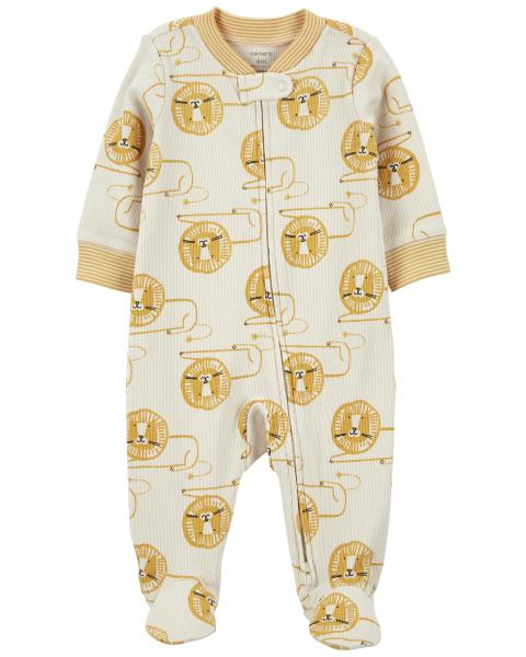 Carter's Lion 2-Way Zip Cotton Blend Sleep & Play