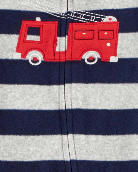 Carter's  Baby Firetruck Zip-Up Fleece Sleep & Play