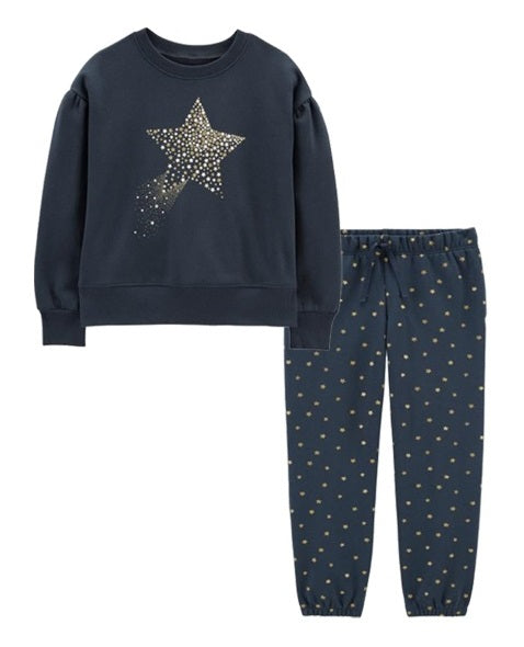 Carter's Kid Star Fleece Top with Pull-On Fleece Joggers