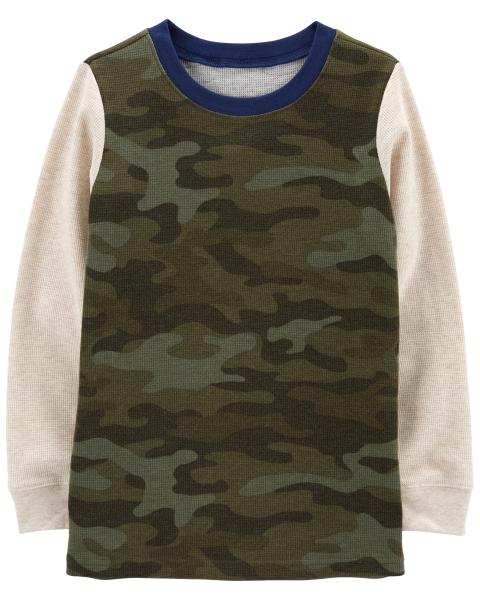 Carter's Kid Camo Long Sleeve Thermal Shirt