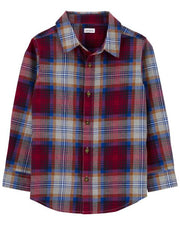 Carter's Kid Plaid Twill Button-Front Shirt