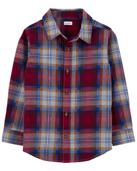 Carter's Kid Plaid Twill Button-Front Shirt