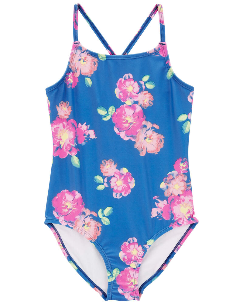 Carter's Kid Floral Print 1-Piece Swimsuit With Removable Skirt