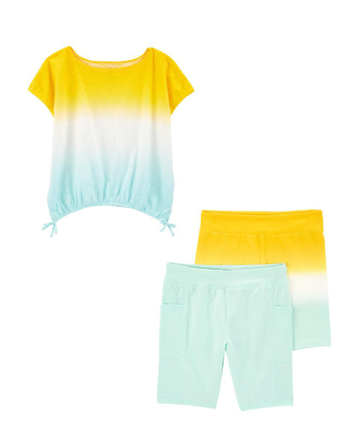 Carter's Kid Ombré Cotton Tee with 2-Pack Bike Shorts