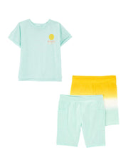 Carter's Kid Hello Happy Sun Graphic Tee with 2-Pack Bike Shorts