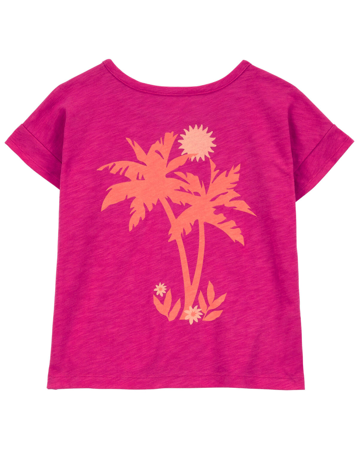 Carter's  Kid Good Vibes Pocket Tee with Floral Pull-On Knit Gauze Shorts