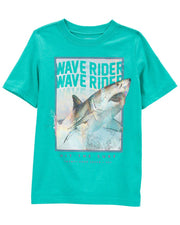 Carter's Kid Wave Rider Shark Jersey Tee