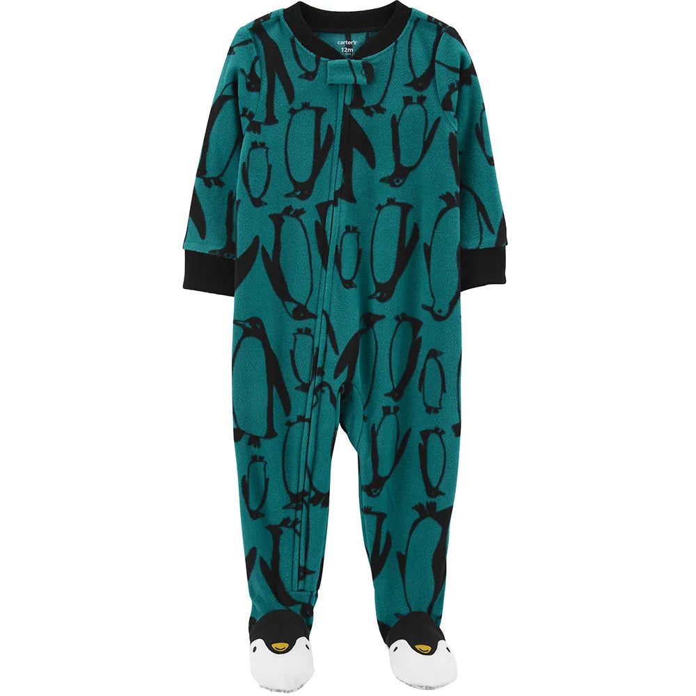 Carter's 1-Piece Penguin Fleece Footie PJs