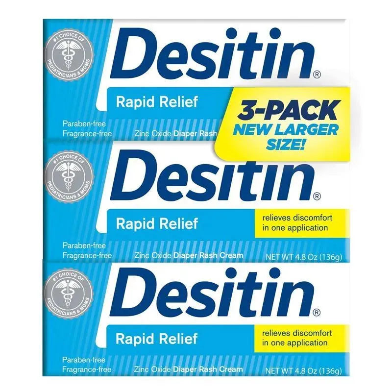 Desitin fralda para assaduras creme de alívio rápido 4,8 onças 3PK